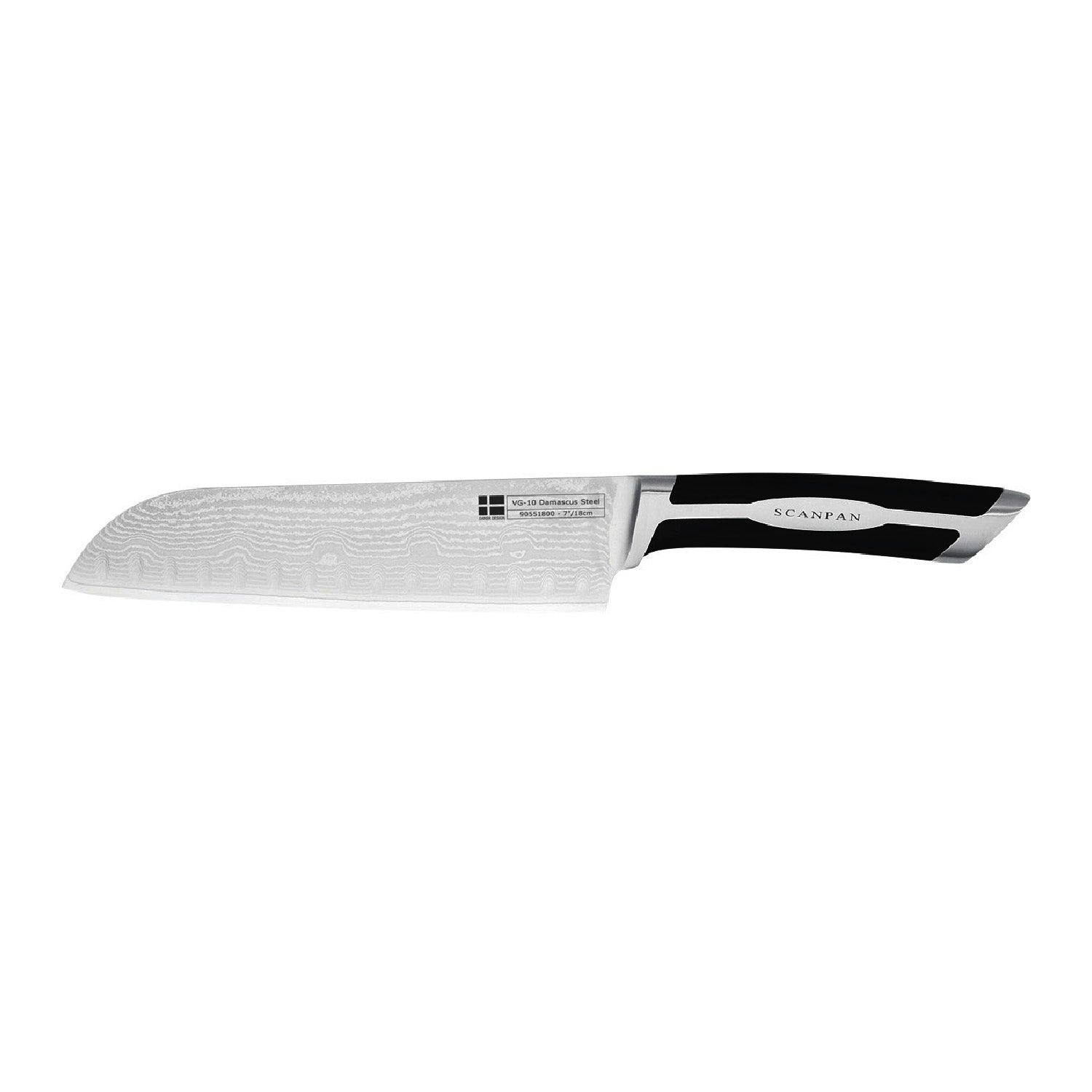 Santoku Knife 18cm, Damastahl